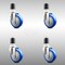 Service Caster 4 Inch 316SS Blue Polyurethane Swivel 1-3/4 Inch Expanding Stem Caster Set SCC SCC-SS316EX20S414-PPUB-BLUE-134-4 - alternate 3